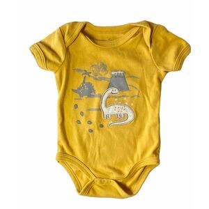 Yellow Dinosaur graphic Short sleeve T-shirt Sz:6-9m